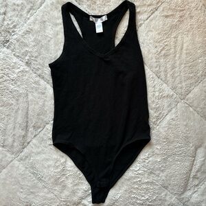 Black sleeveless bodysuit